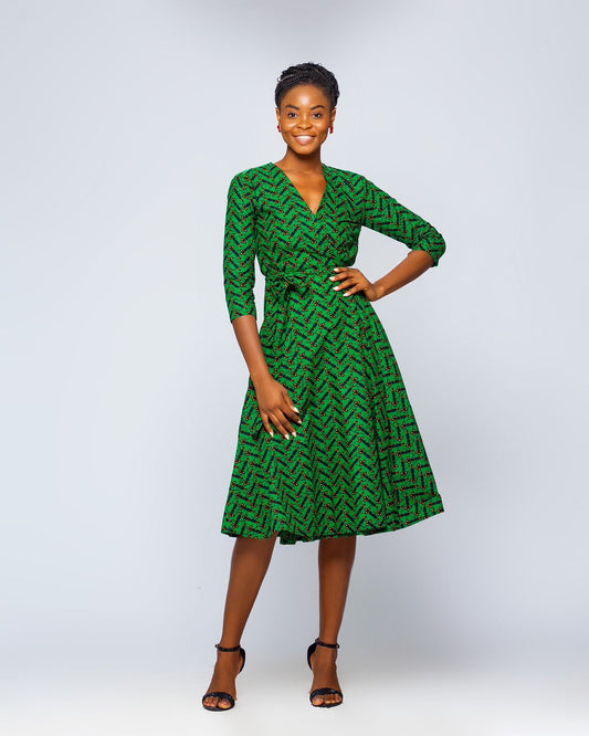 BB Ankara Wrap Dress