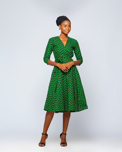 BB Ankara Wrap Dress