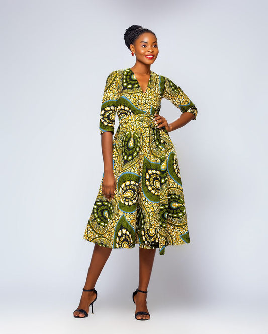 BB Ankara Wrap Dress